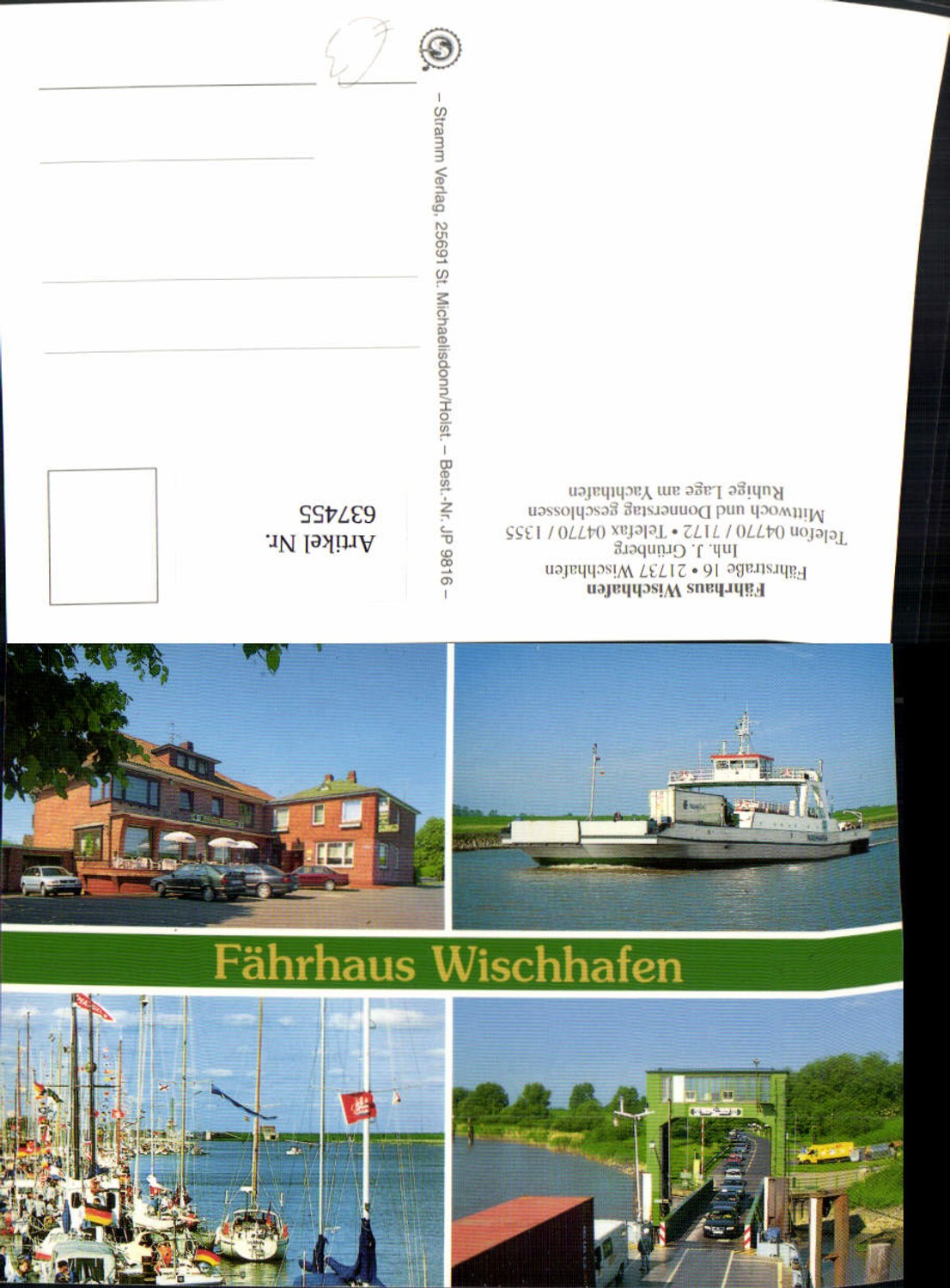 637455,Mehrbild Ak Wischhafen Fährhaus Wischhafen Fähre Schiffe Segelboote