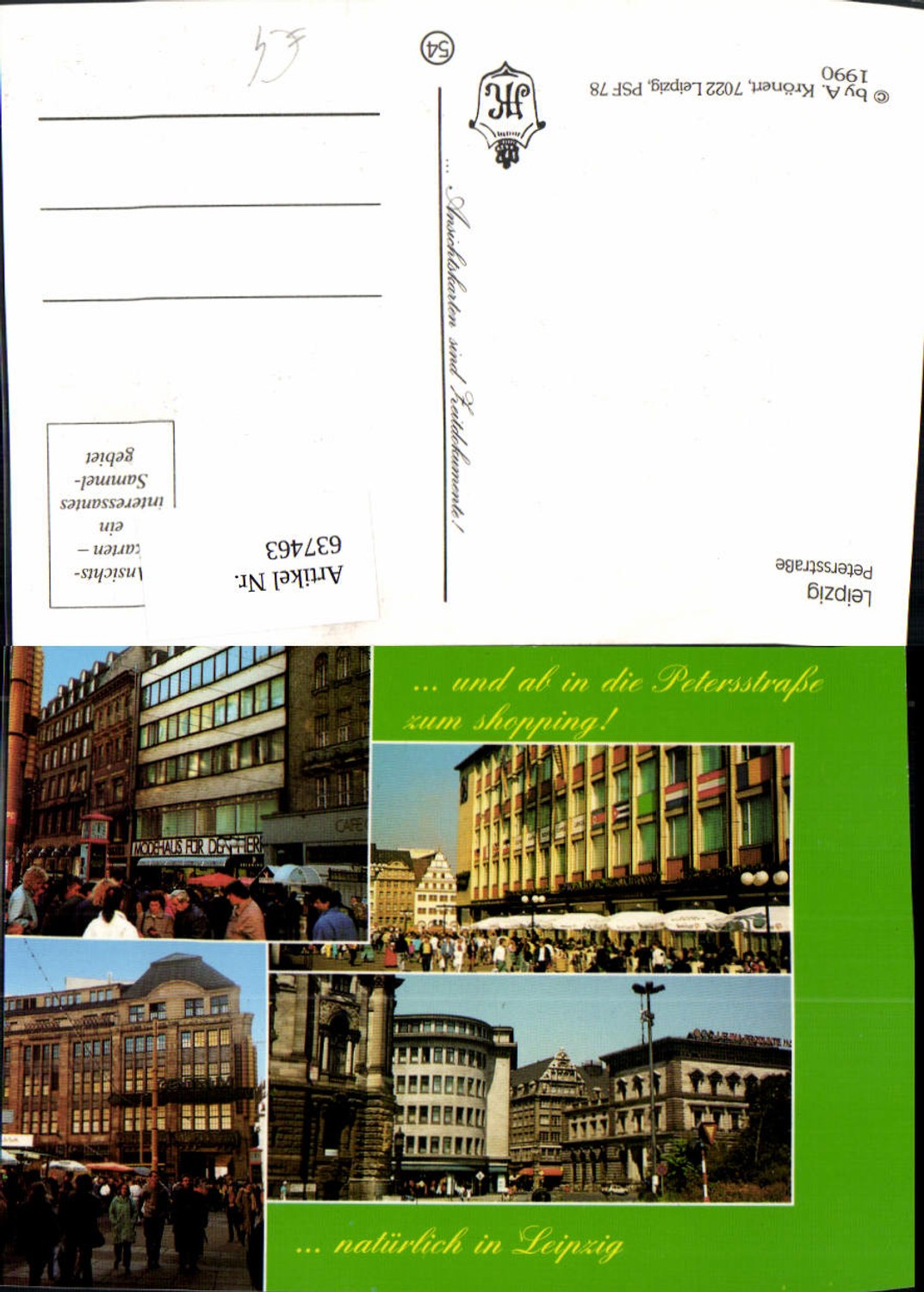 637463,Mehrbild Ak Leipzig Petersstraße
