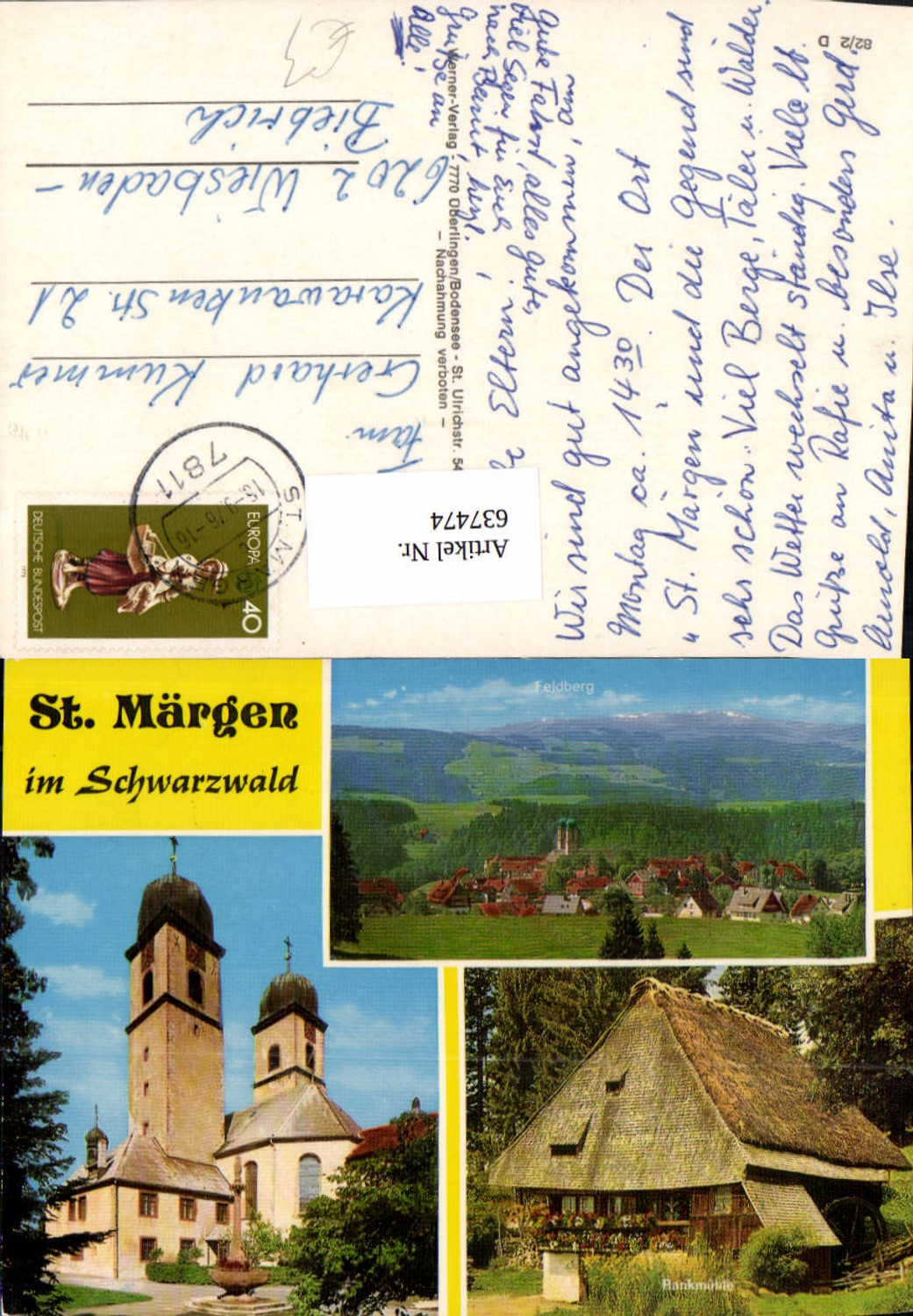 637474,Mehrbild Ak St Märgen i. Schwarzwald