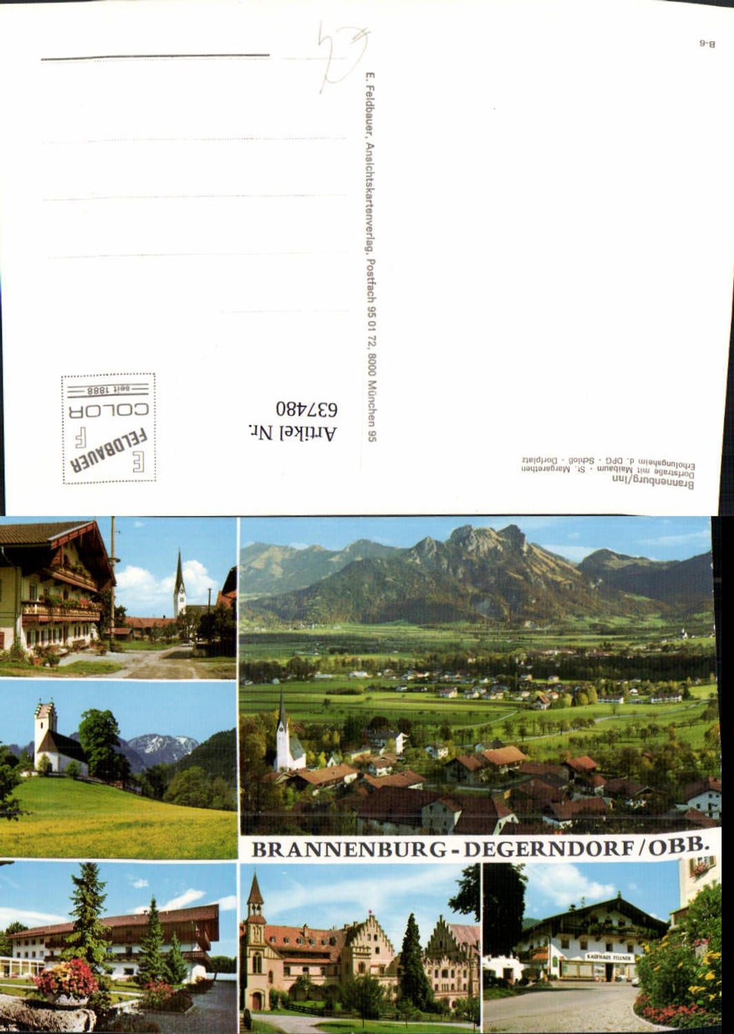 637480,Mehrbild Ak Brannenburg a. Inn Degerndorf Kaufhaus Fellner Schloss