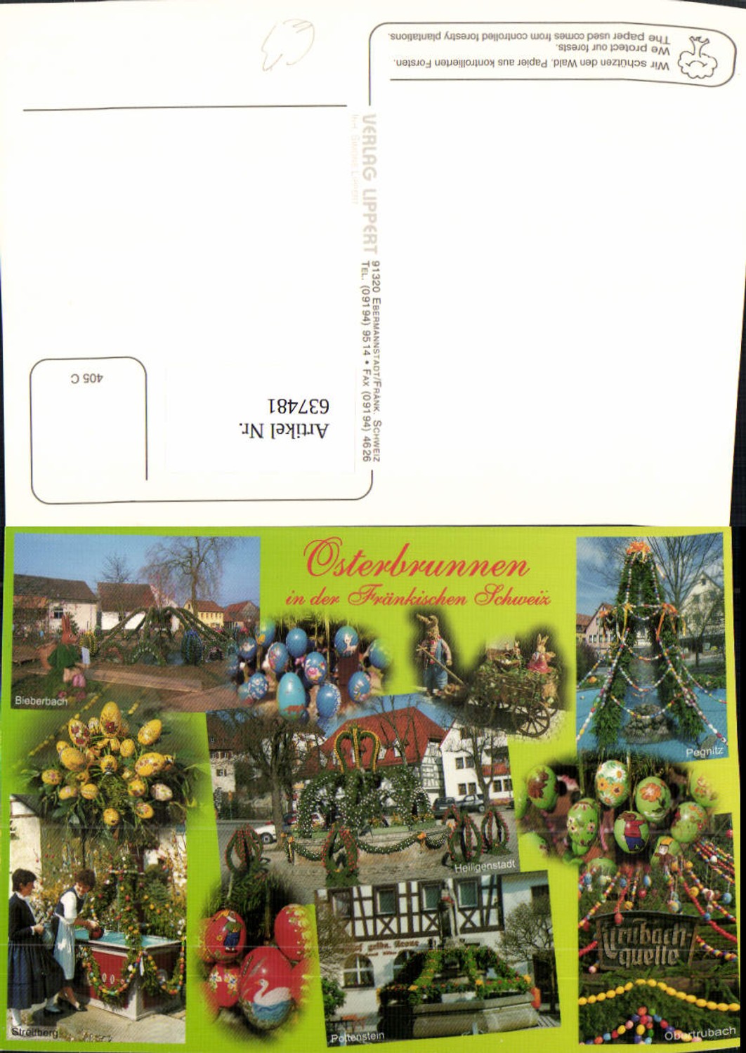637481,Mehrbild Ak Osterbrunnen Ostern Fränkische Schweiz Pottenstein Pegnitz