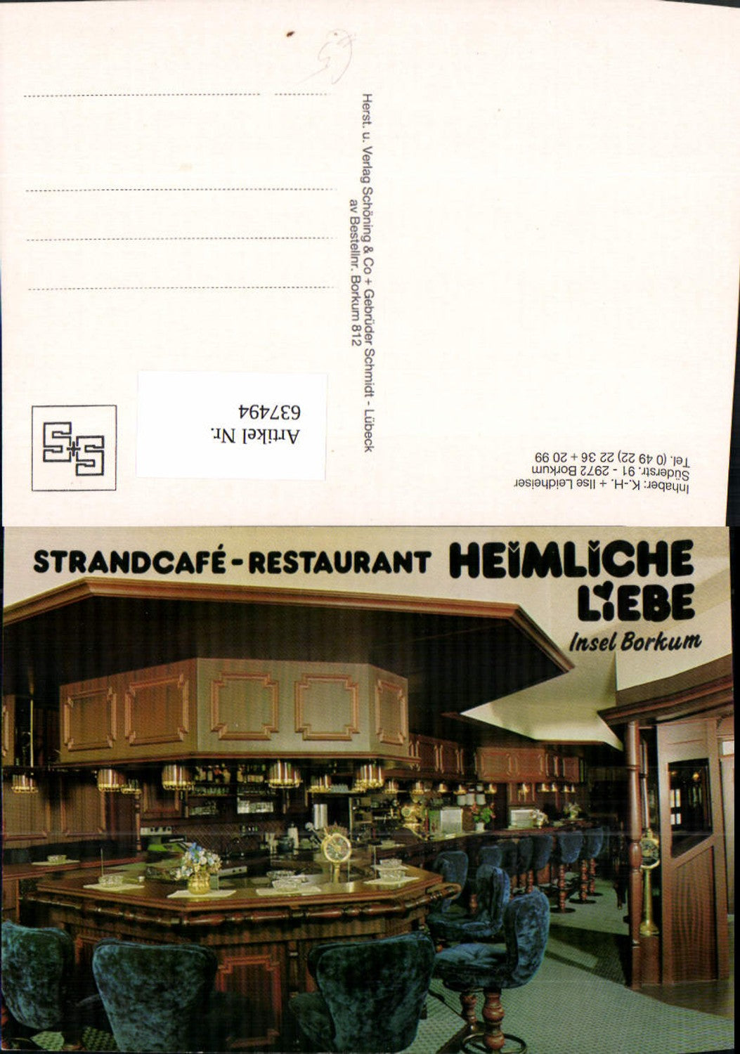 637494,Insel Borkum Strandcafe Restaurant Heimliche Liebe Bar