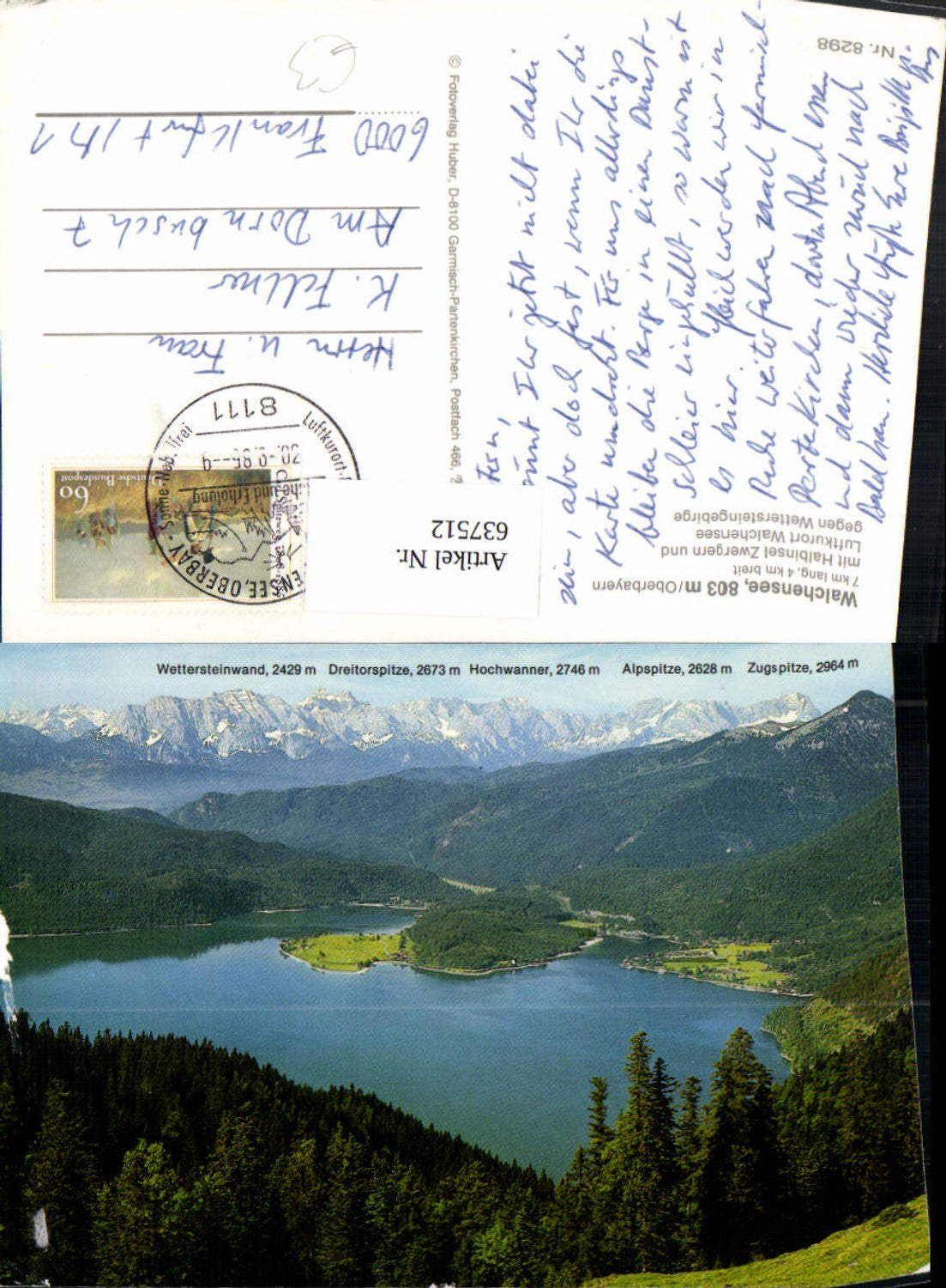 637512,Walchensee geg. Wettersteingebirge Zwergern