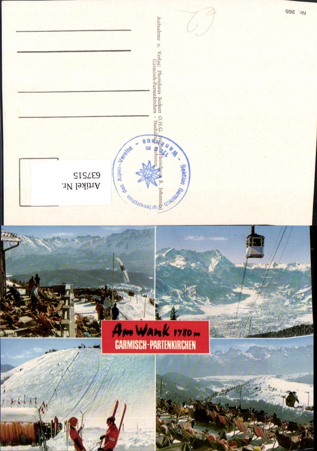 637515,Mehrbild Ak Garmisch-Partenkirchen Am Wank Seilbahn Gondel Wintersport