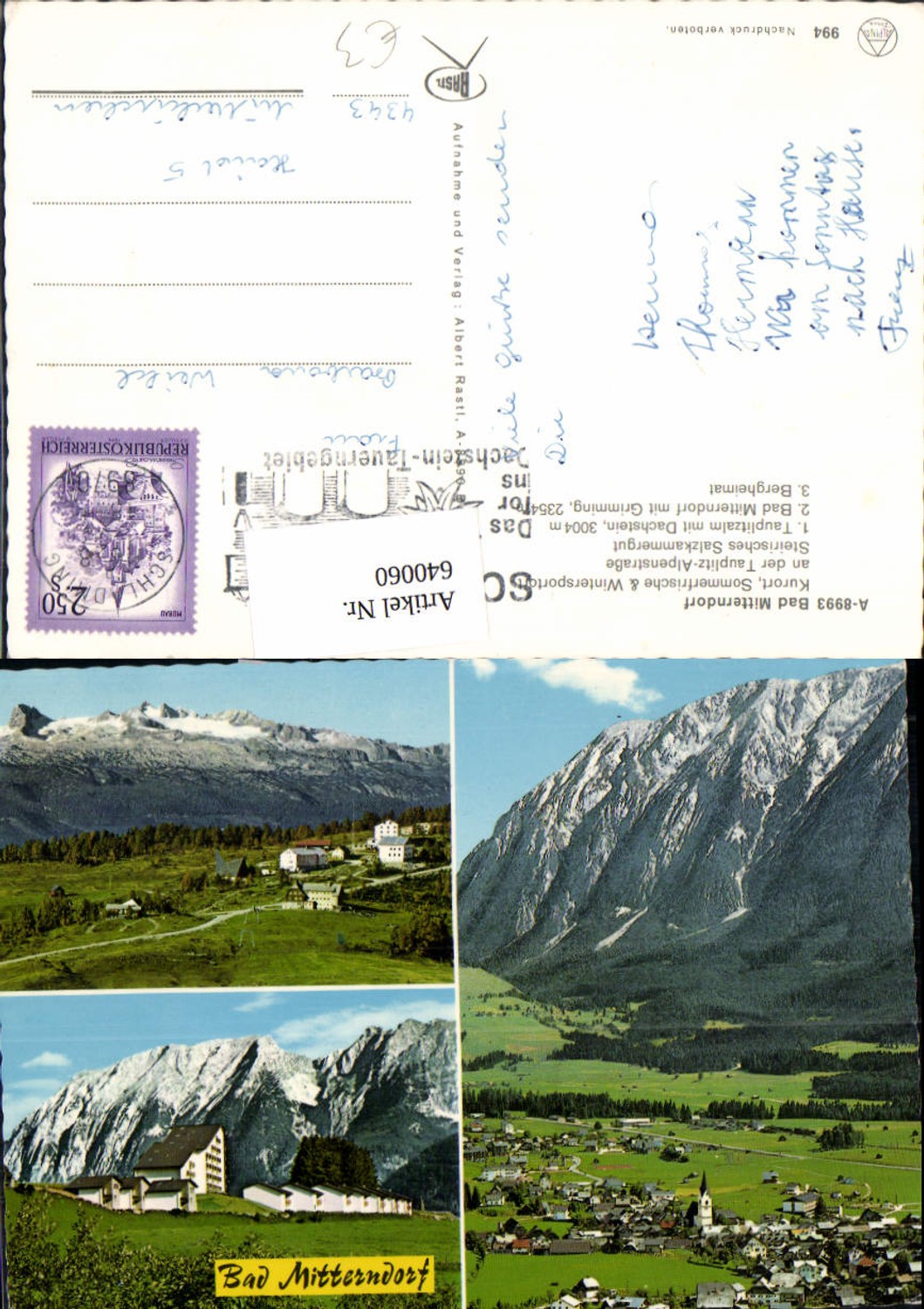 Alte Ansichtskarte – Old Postcard