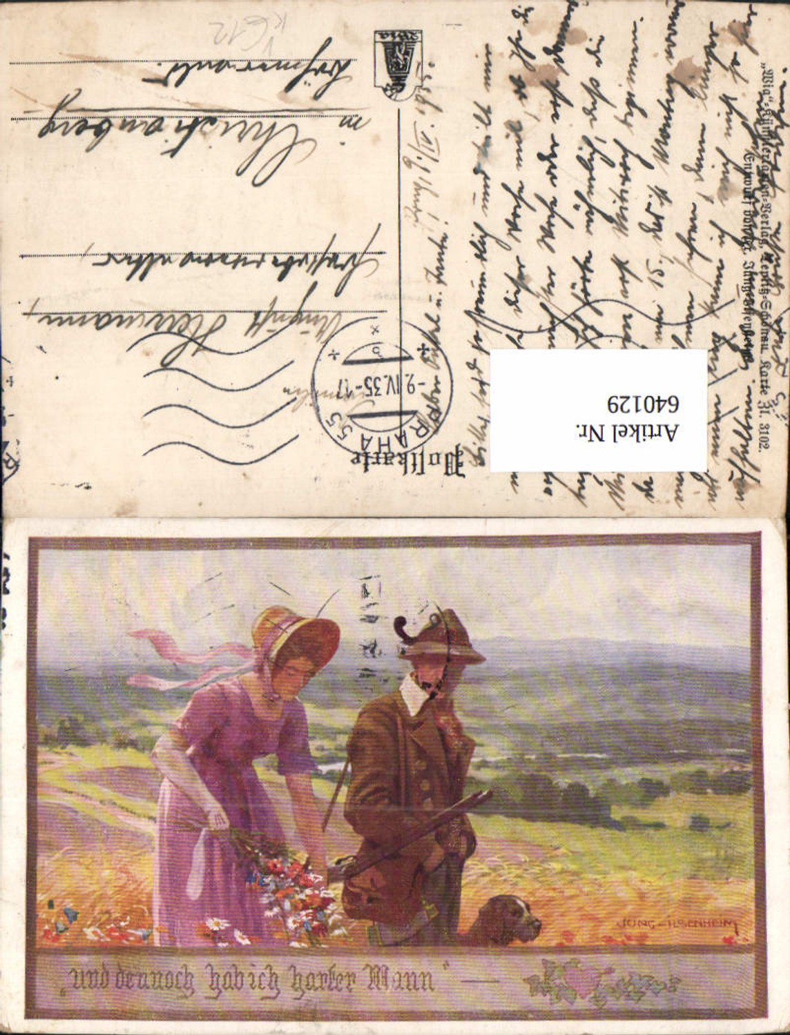 640129,WIA Verlag Teplitz Schönau 3102 Jung Ilsenheim Jagd Jäger