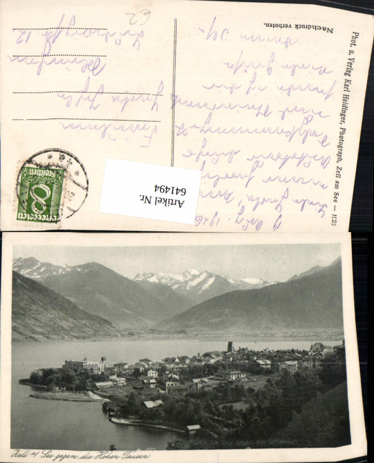 641494,Zell a. See gegen d. Hohen Tauern