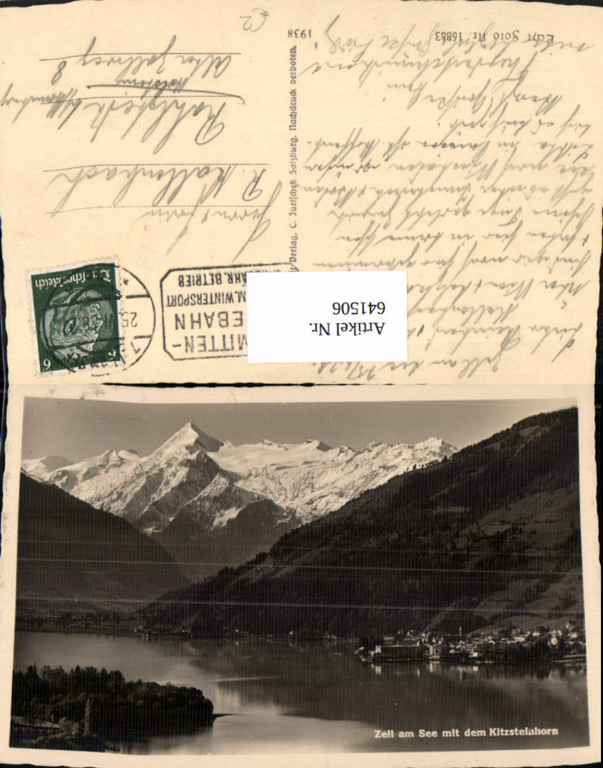 641506,Foto Ak Zell a. See mit Kitzsteinhorn