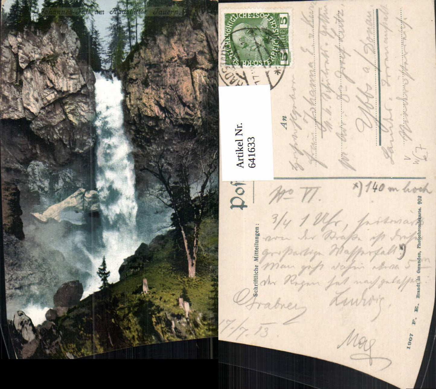 641633, Johannesfall a. Radstätter Tauern Obertauern Johannesfall pub FE Brandt 902