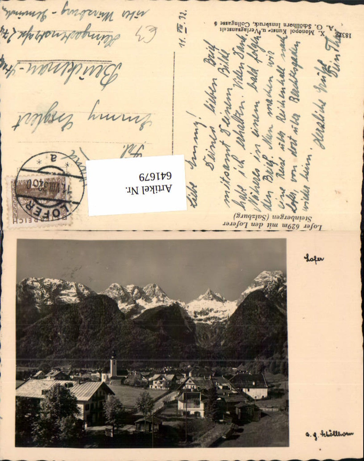 641679,Foto Ak Lofer m. d. Loferer Steinbergen