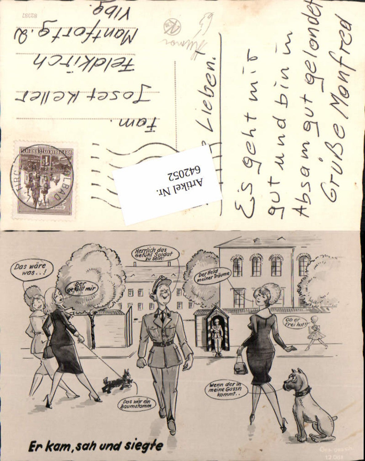 642052,Scherz Humor Frau Rock Hund Soldat