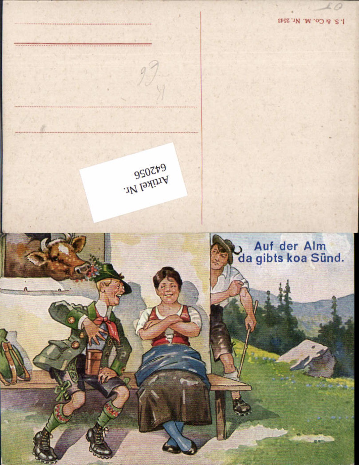 642056,Scherz Humor Kuh Tracht Auf der Alm gibt’s ka Sünd