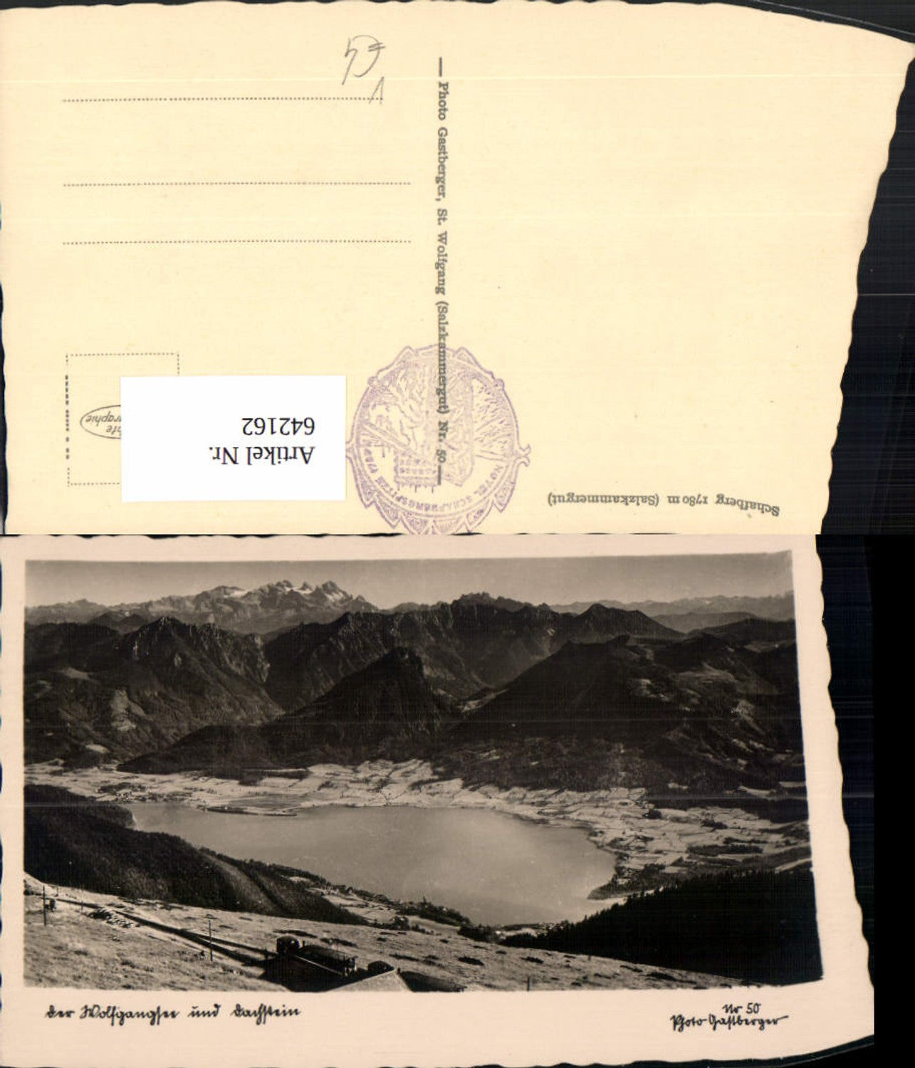 642162,Foto Ak Schafberg St Wolfgang im Salzkammergut pub Gastberger 50