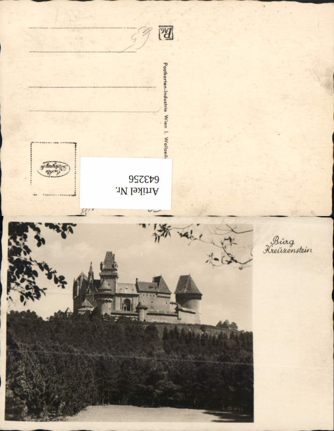 643256,Foto-AK Kreuzenstein bei Leobendorf