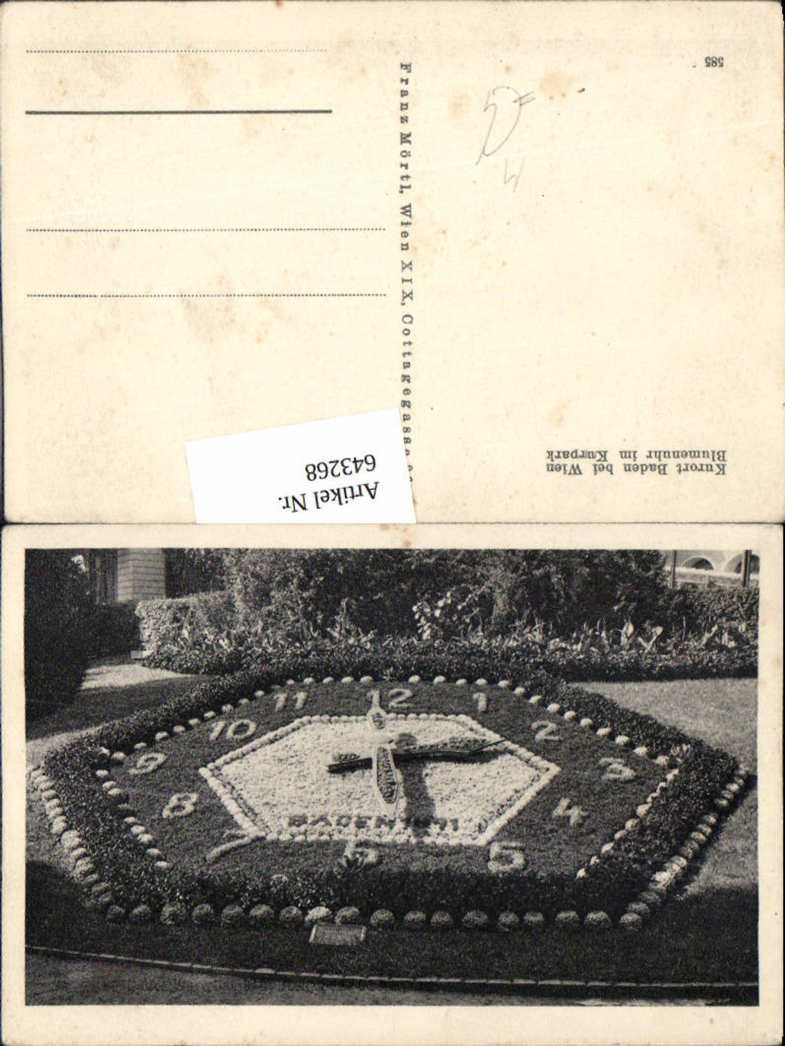 643268,Baden bei Wien Blumenuhr