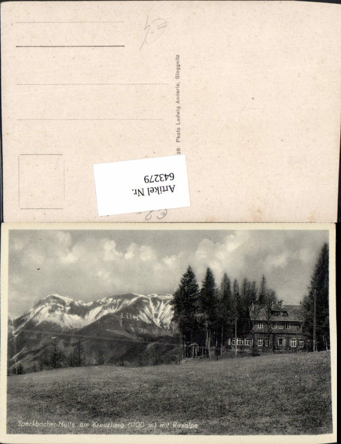 643279,Speckbacher Hütte am Kreuzberg Rax Breitenstein
