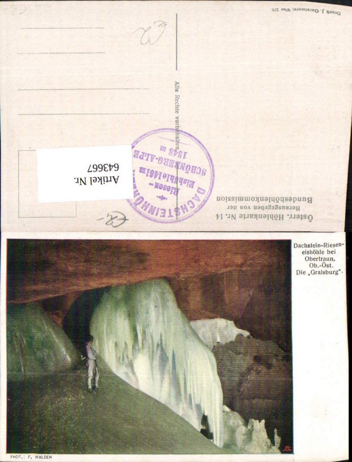 643667,Dachstein Rieseneishöhle Höhle Höhlenkarte Gralsburg Obertraun 14