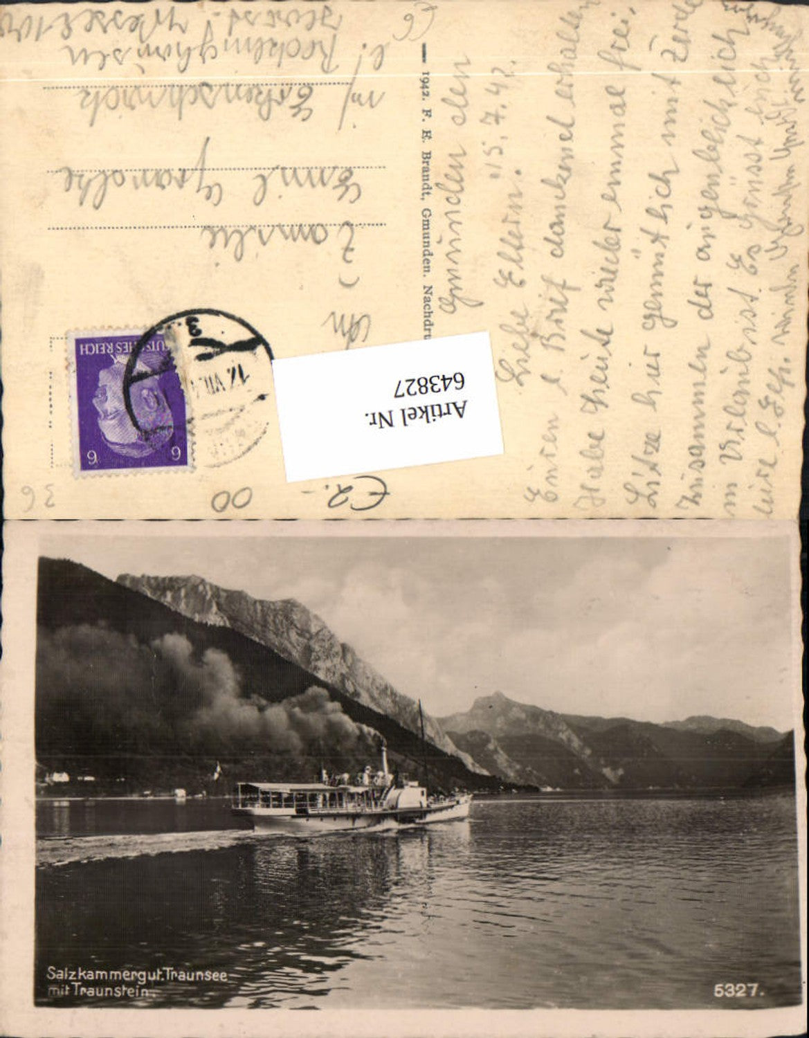 Traunsee Traunstein Dampfer Schiff Binnenschiff Elisabeth Ebensee Gmunden Salzkammergut