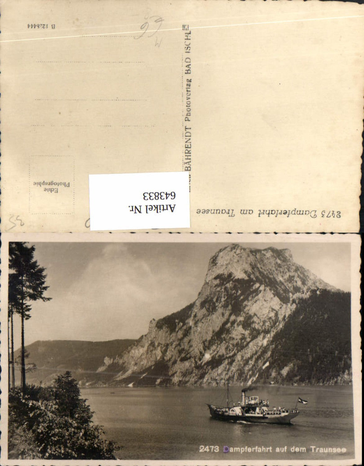 643833,Dampfer Gisela am Traunsee Traunstein Gmunden Ebensee Schiff Binnenschiff