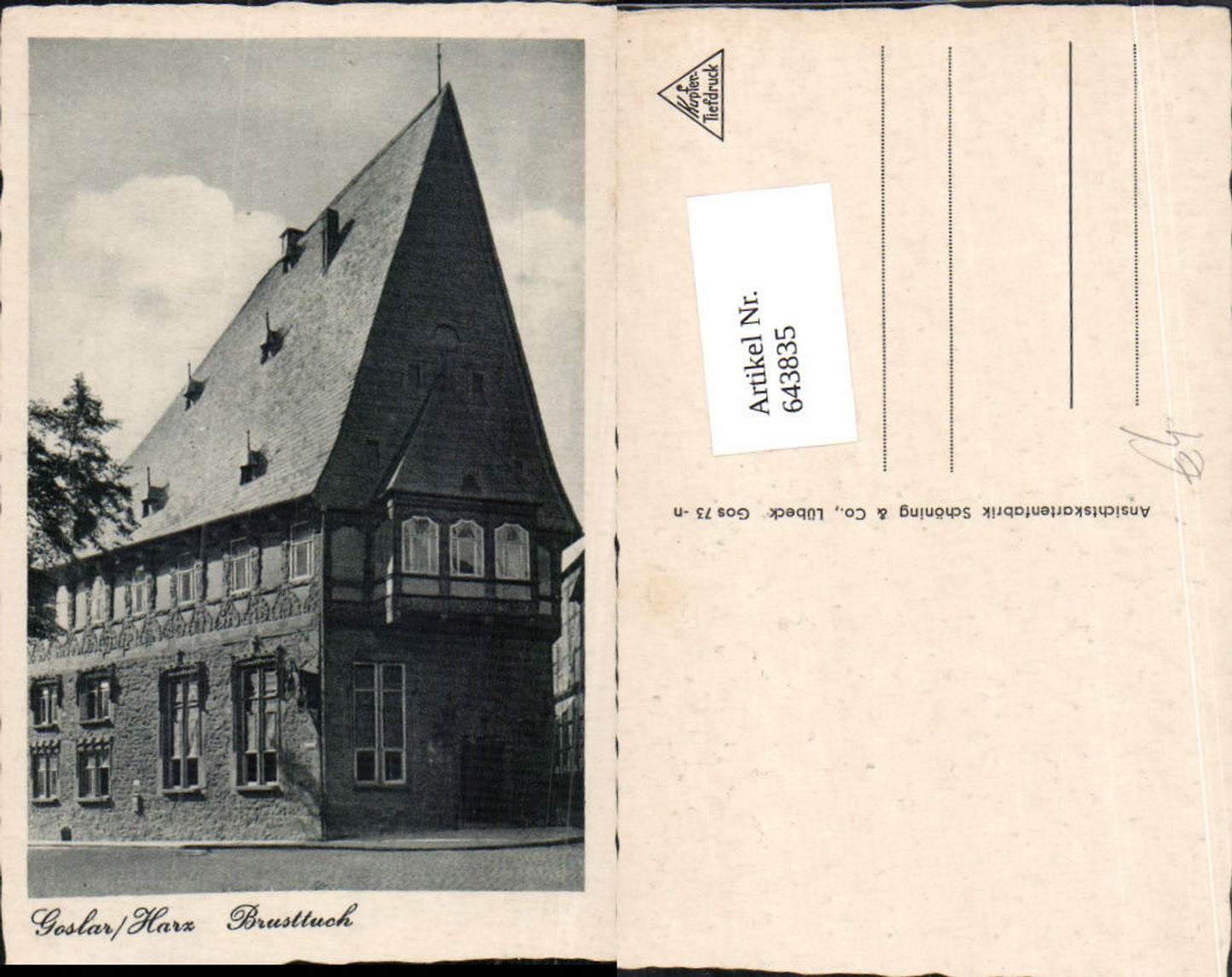 643835,Goslar im Harz Brusttuch Erker Haus