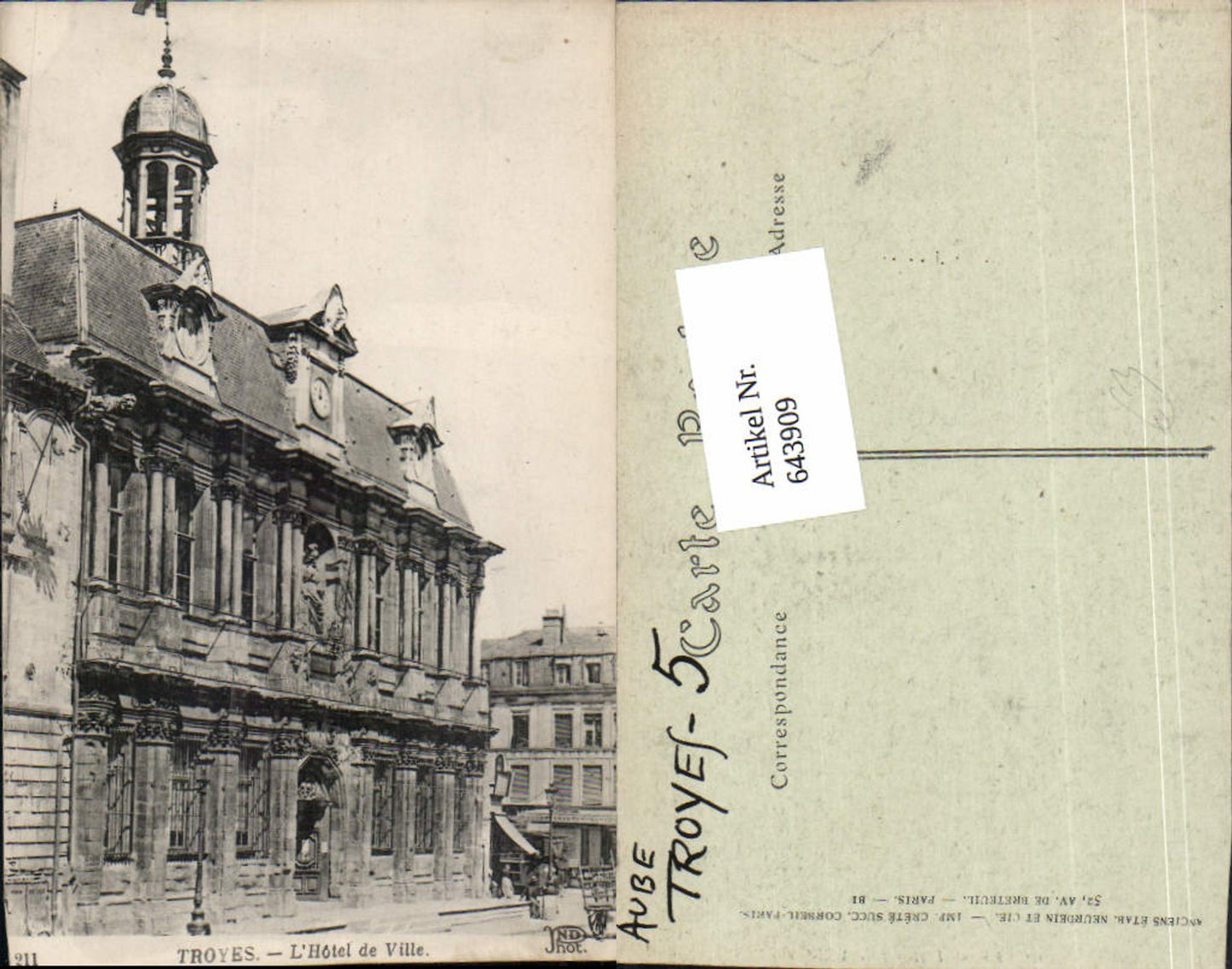 643909,Troyes Aube Hotel de Ville