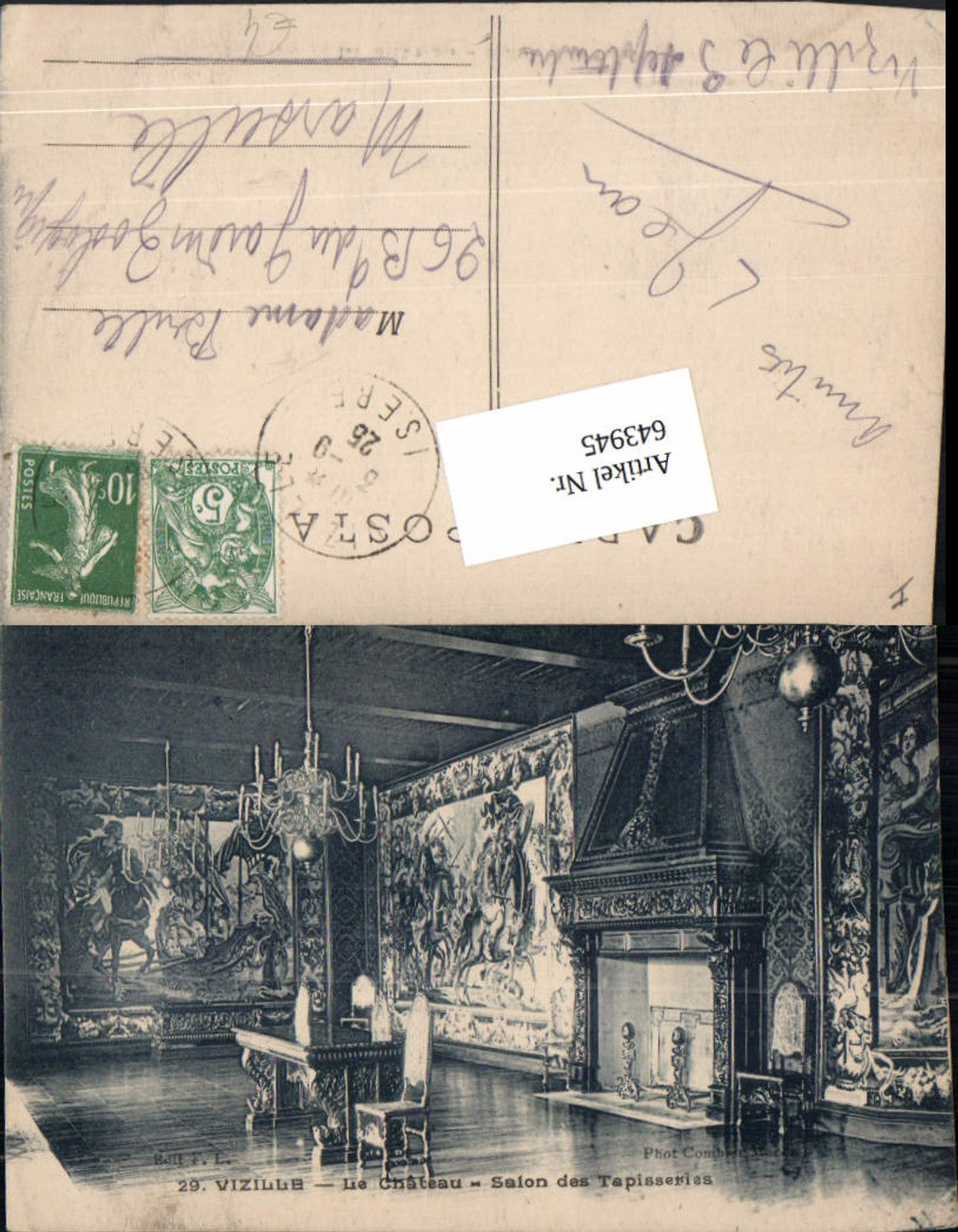 643945,Chateau Vizille Isere Dauphine Salon des Tapisseries Luster