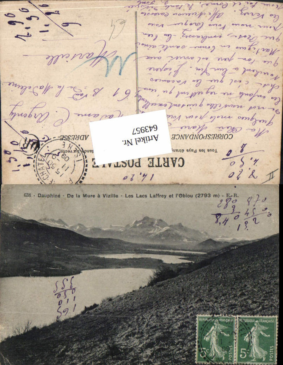 643957,Vizille Isere Dauphine De La Mure Les Lacs Laffrey Obiou