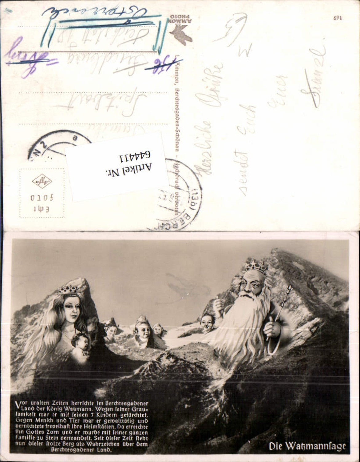 644411,Berggesichter Watzmannsage Watzmann Berchtesgaden