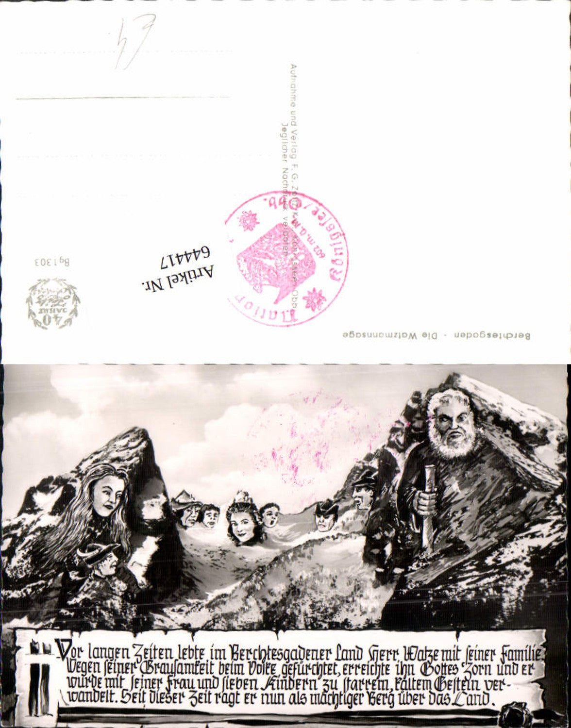644417,Berggesichter Watzmannsage Berchtesgaden Watzmann