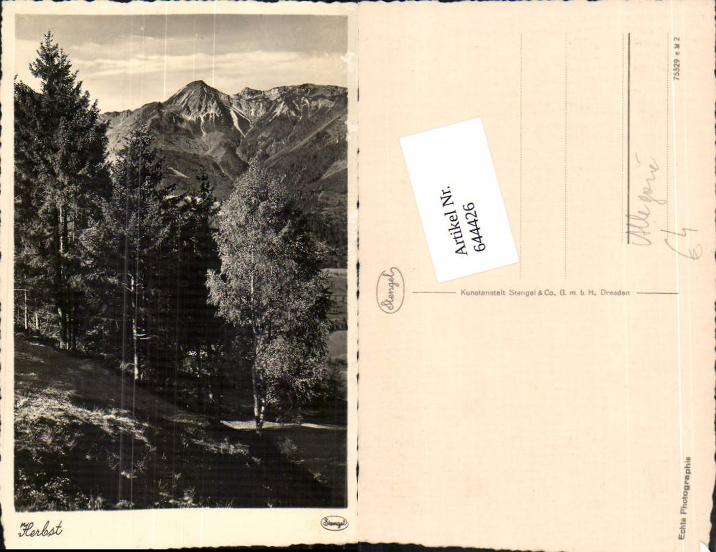 644426,Allegorie AK Herbst Bäume Jahreszeit