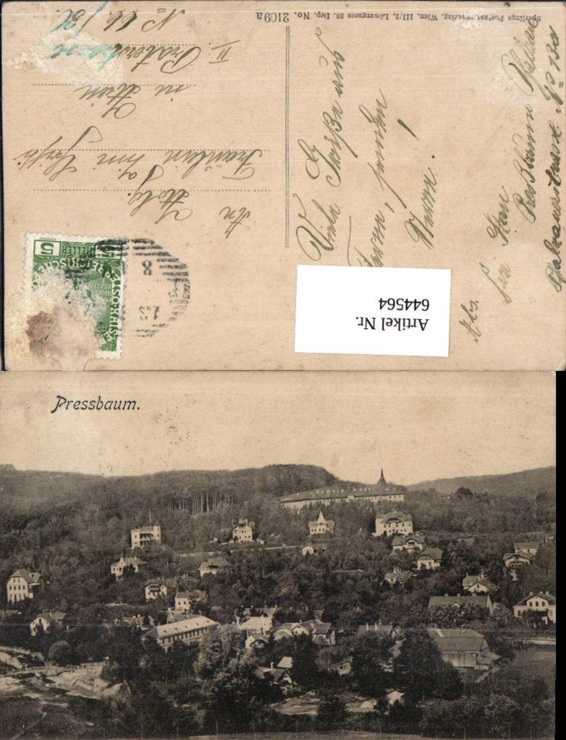 644564,Pressbaum bei Wien pub Sperling 2109a