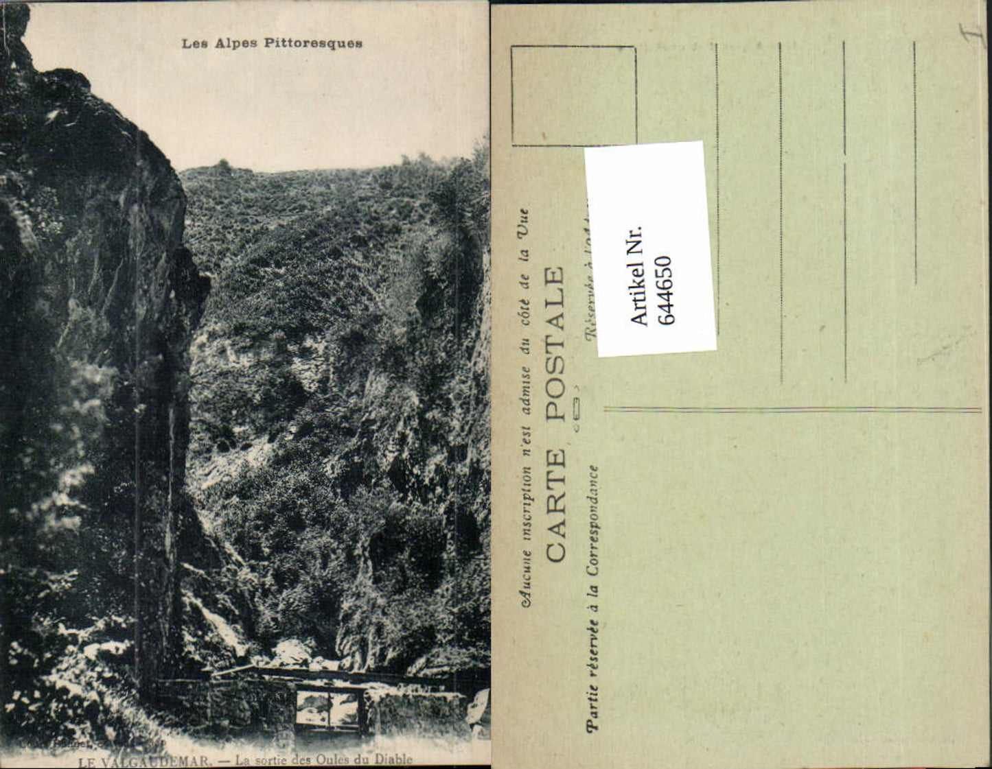 644650,Hautes Alpes Valgaudemar Les Oules du Diable La Chapelle