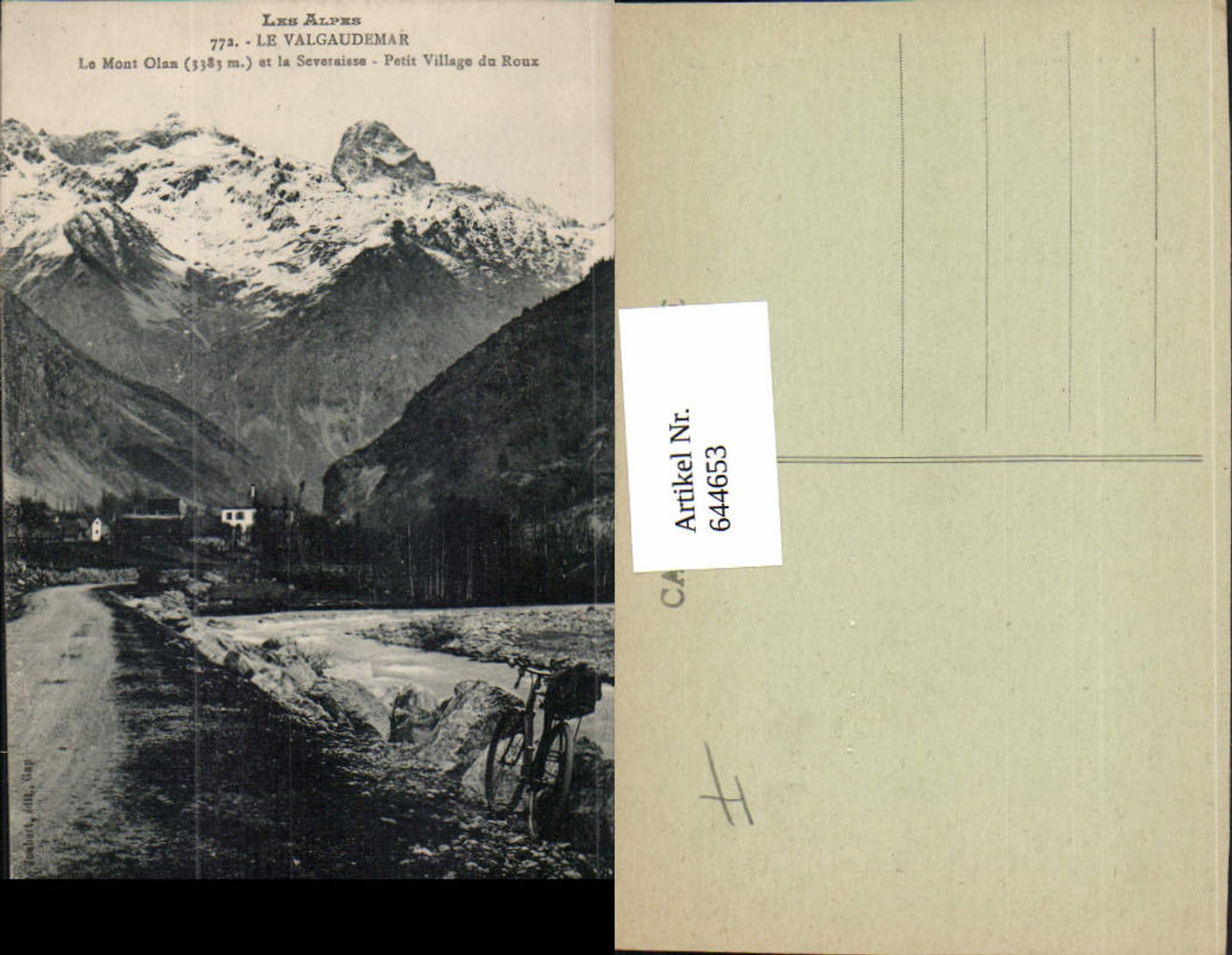 Valgaudemar Le Mont Olan Severaisse Village du Roux La Chapelle Hautes Alpes