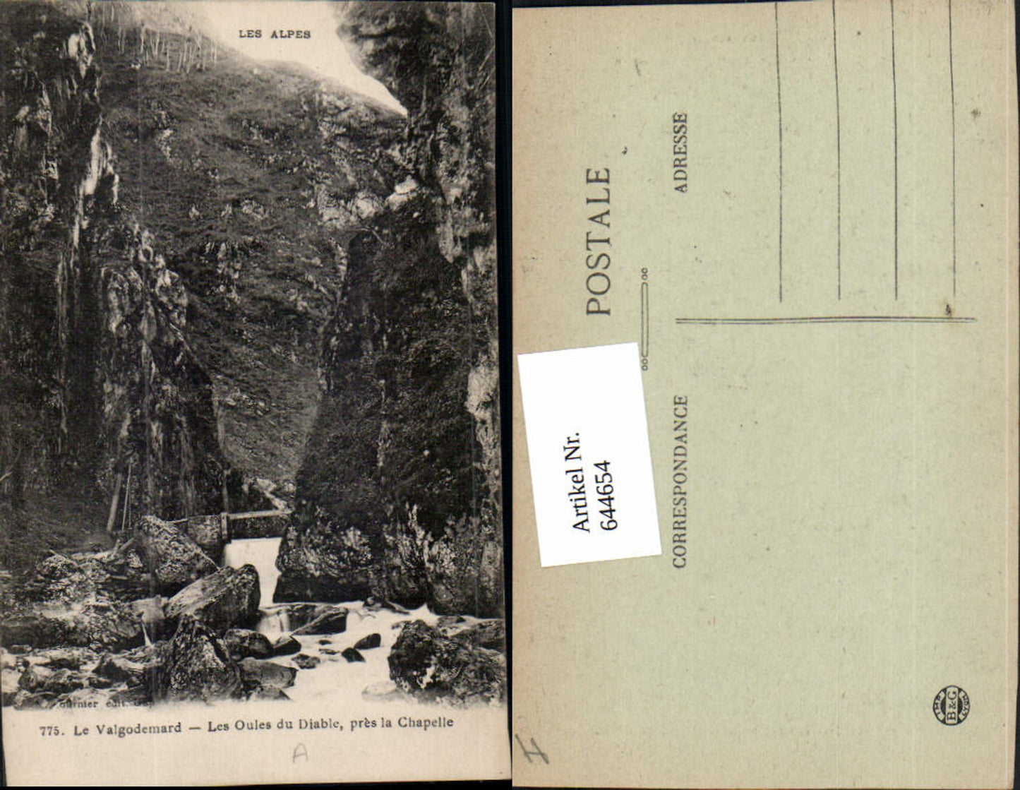 644654,Hautes Alpes Valgaudemar Les Oules du Diable La Chapelle