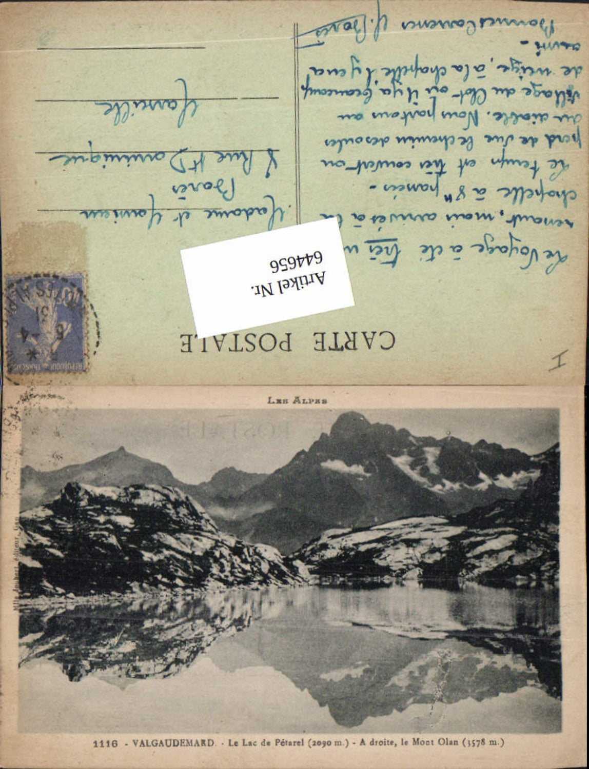 644656,Hautes Alpes Valgaudemar La Chapelle Lac de Petarel
