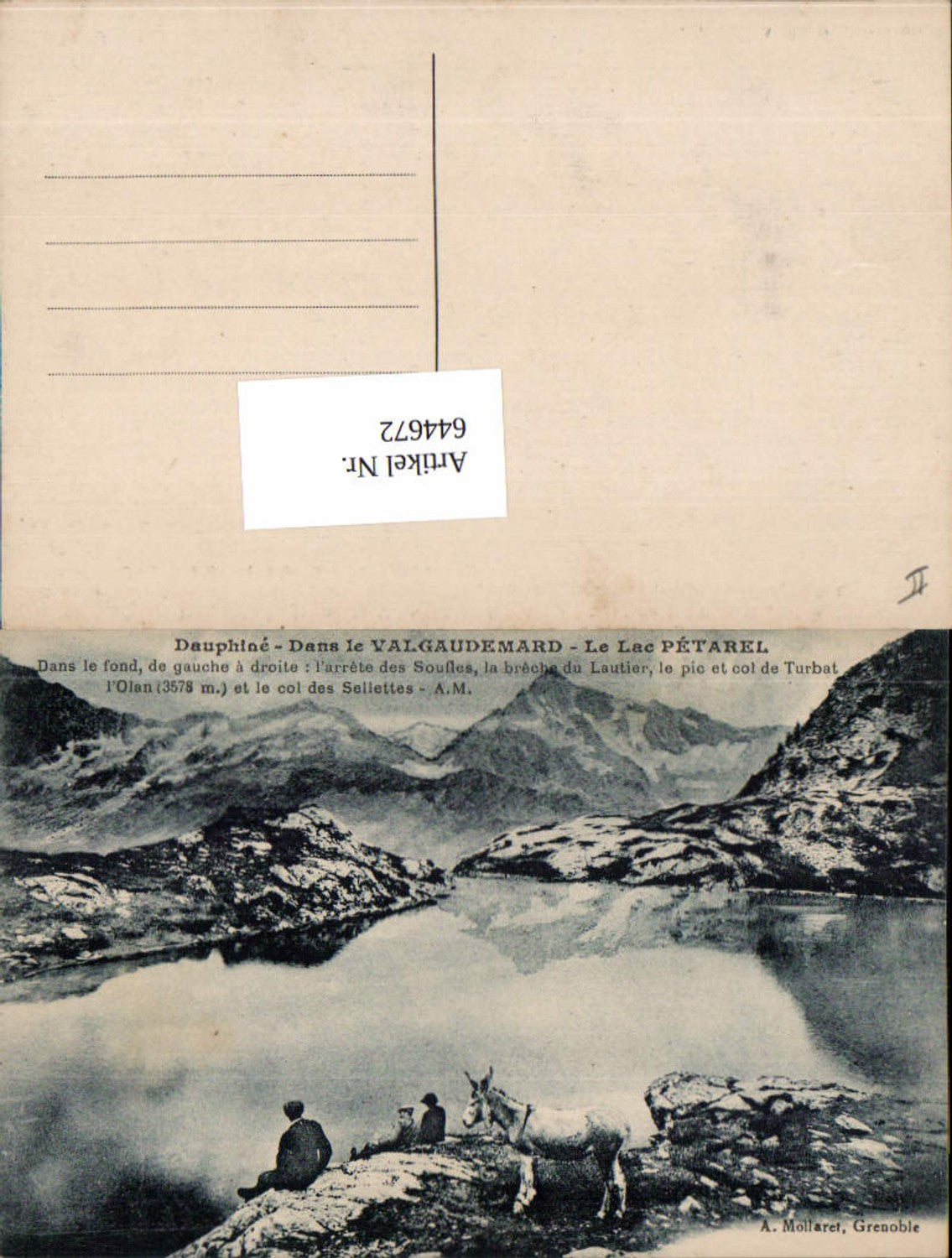 644672,Hautes Alpes Valgaudemar La Chapelle Lac de Petarel