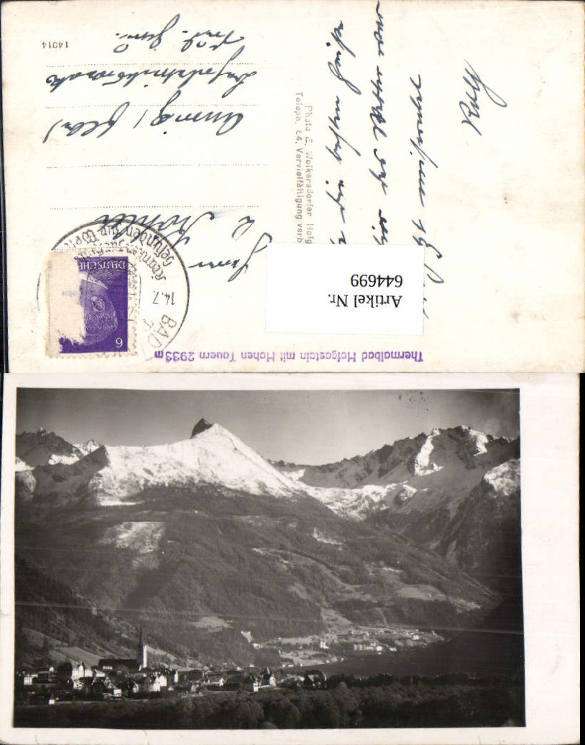 644699,Hofgastein m. Hohen Tauern