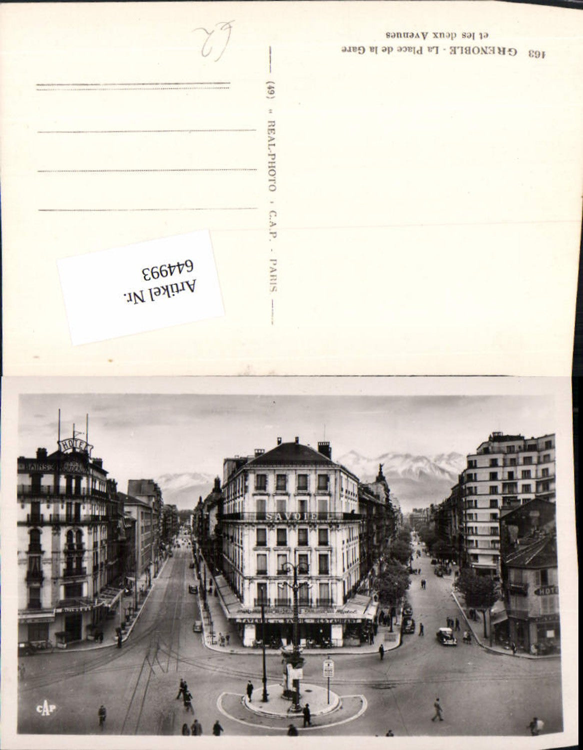 644993,Grenoble Isere Hotel Savoie Restaurant Place de Gare