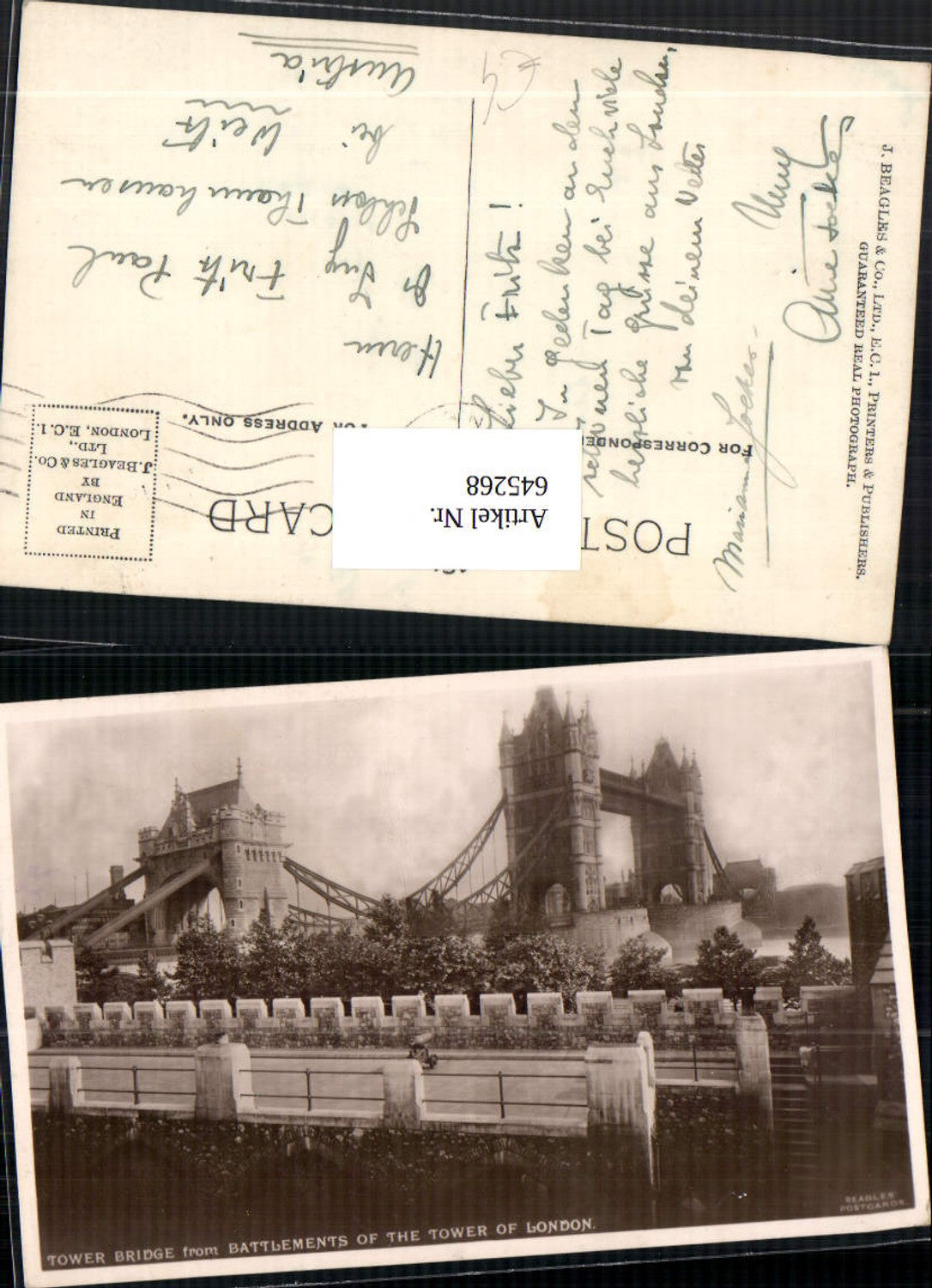 Alte Ansichtskarte – Old Postcard