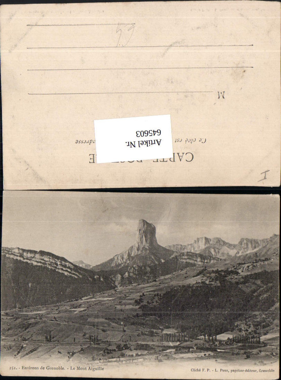 545603,Ligne de Grenoble Isere Environs de Mens Aiguille