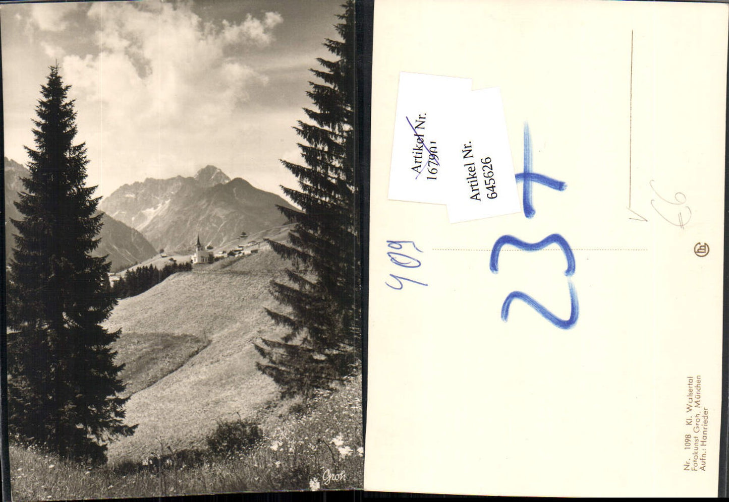 545626,Foto-AK Fotokunst Groh 1098 Kleinwalsertal Riezlern Mittelberg