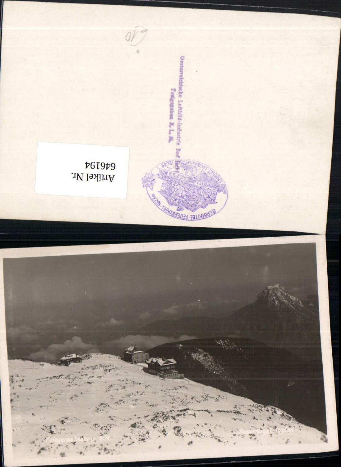 646194,tolle Fliegeraufnahme Feuerkogel Ebensee am Traunsee Berghotel Feuerkogel