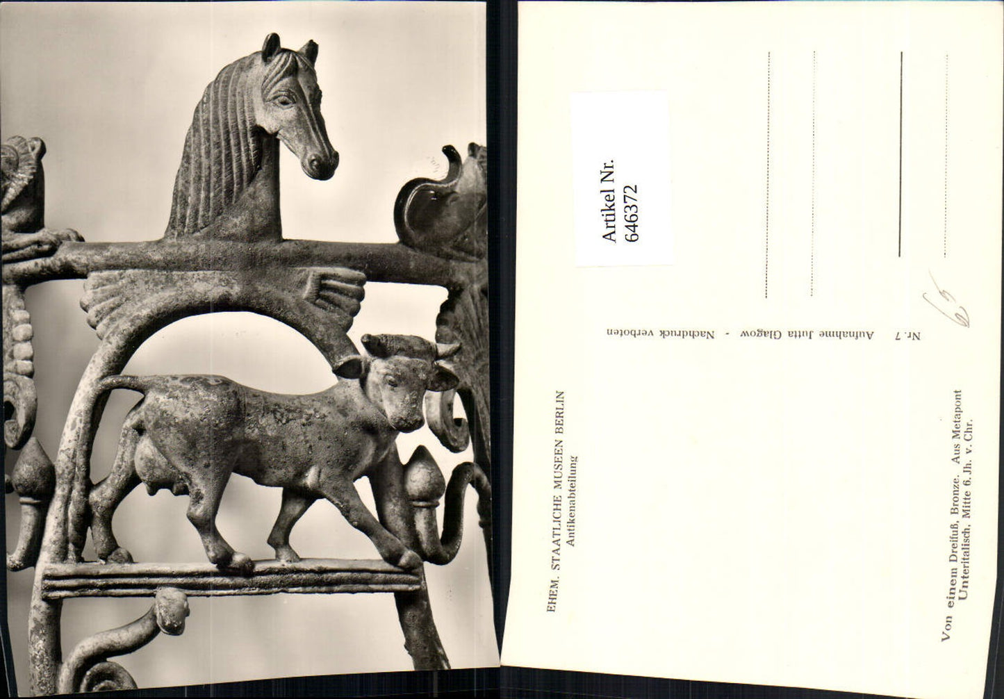 646372,Dreifuß Bronze Aus Metapont Museen Berlin Antikenabteilung