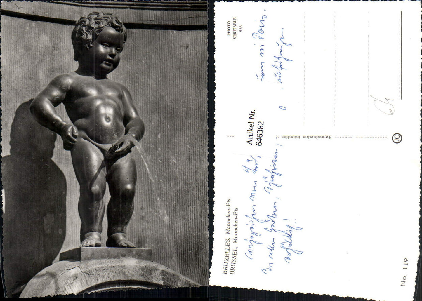 646382,Foto Ak Brüssel Bruxelles Manneken-Pis Figur Brunnen