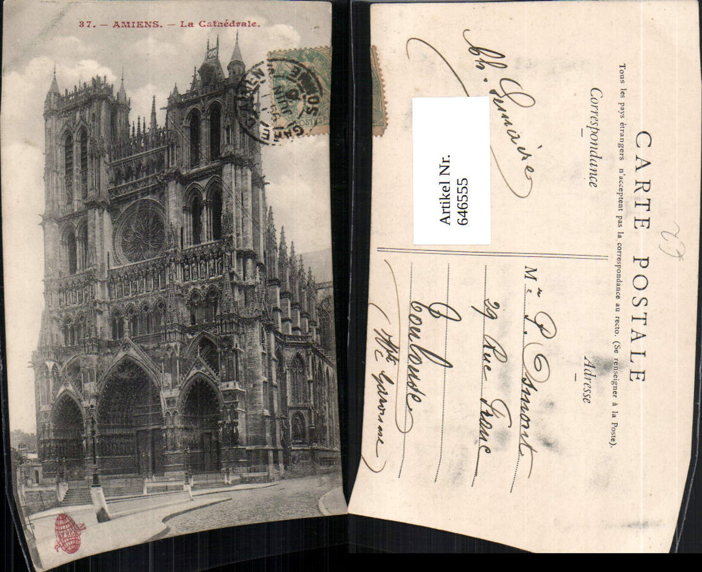646555,Amiens La Cathedrale Kathedrale Kirche