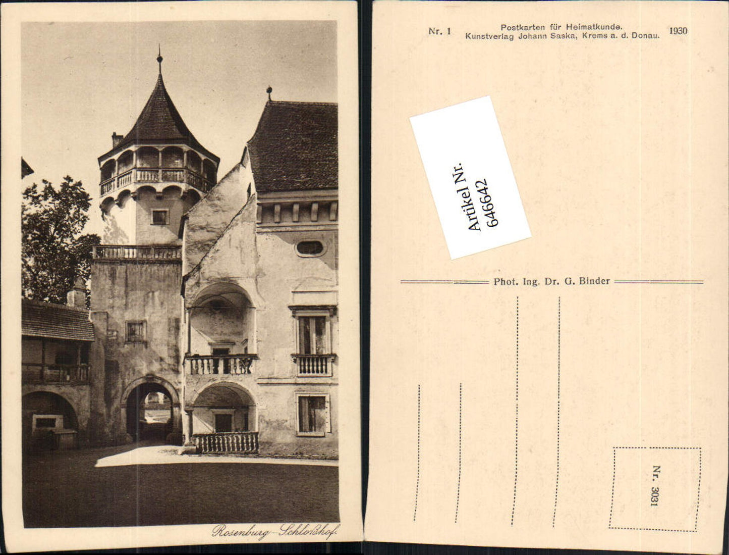 646642,Rosenburg Mold am Kamp Schloss