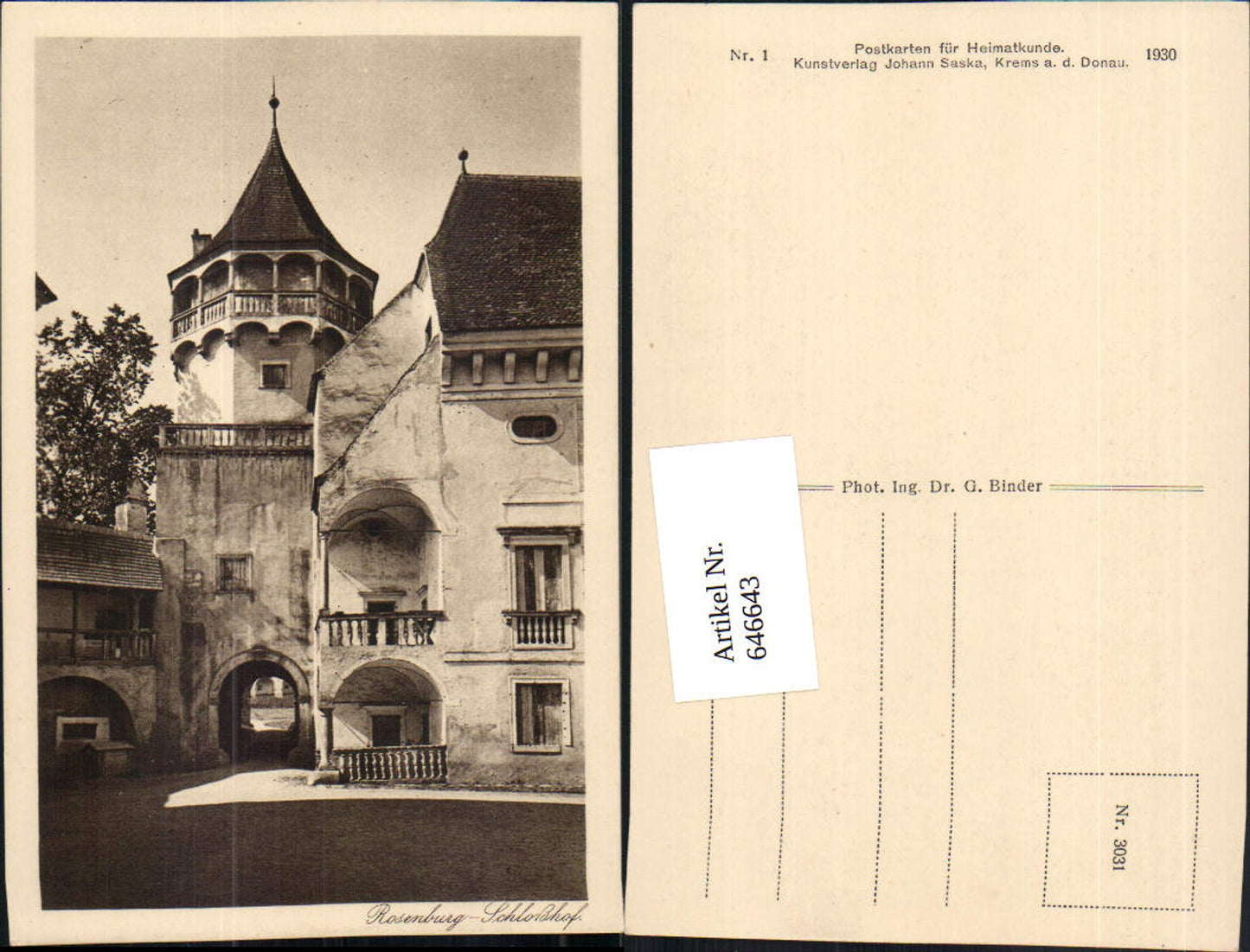 646643,Rosenburg Mold am Kamp Schloss