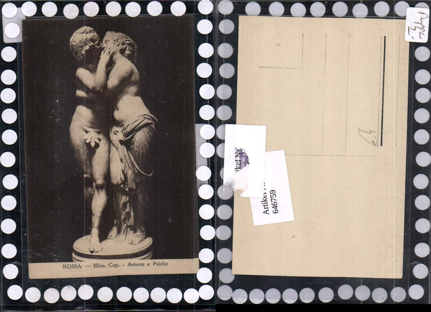 646759,Künstler AK Amore Psiche Roma Rom Skulptur