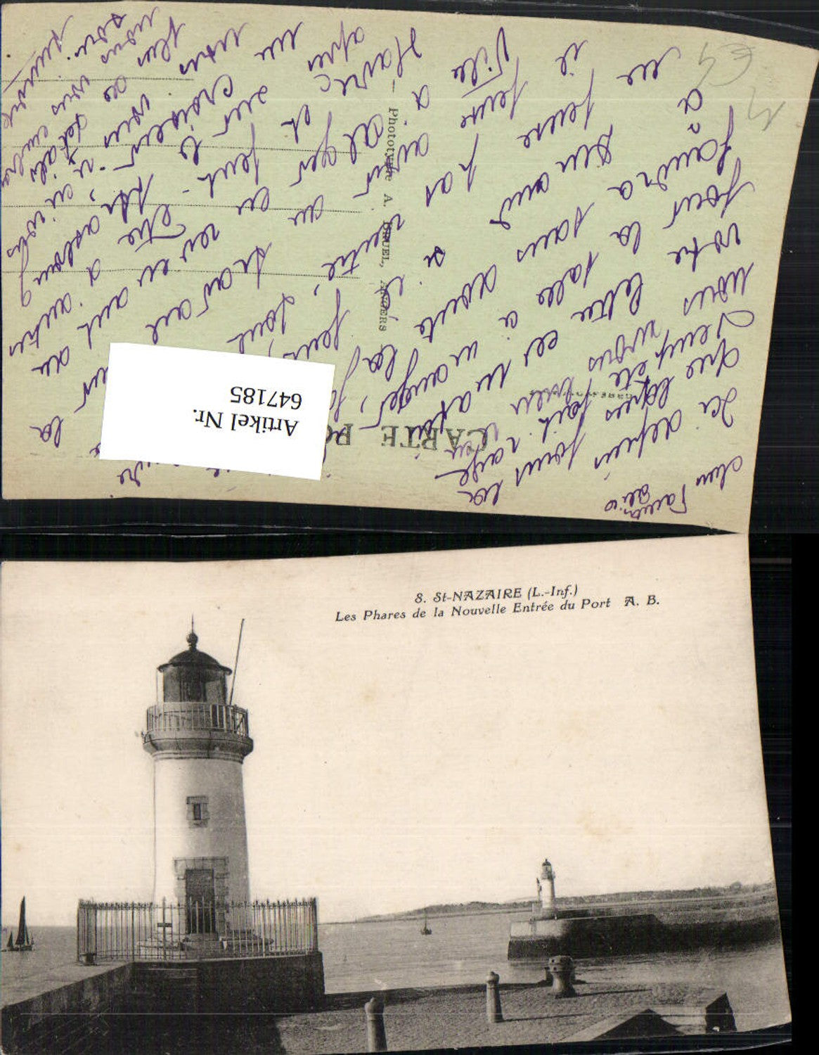 647185,St-Nazaire L.-Inf. Les Phares de la Nouvelle Entree du Port Leuchtturm France