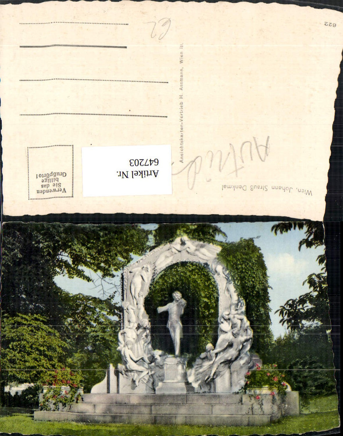 647203,Wien Vienna Johann Strauß Denkmal